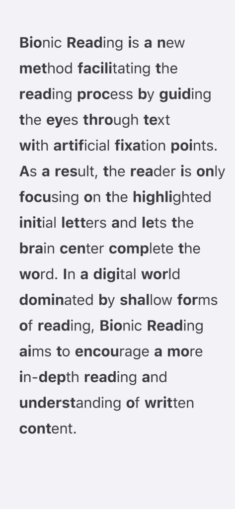 Bionic Reading